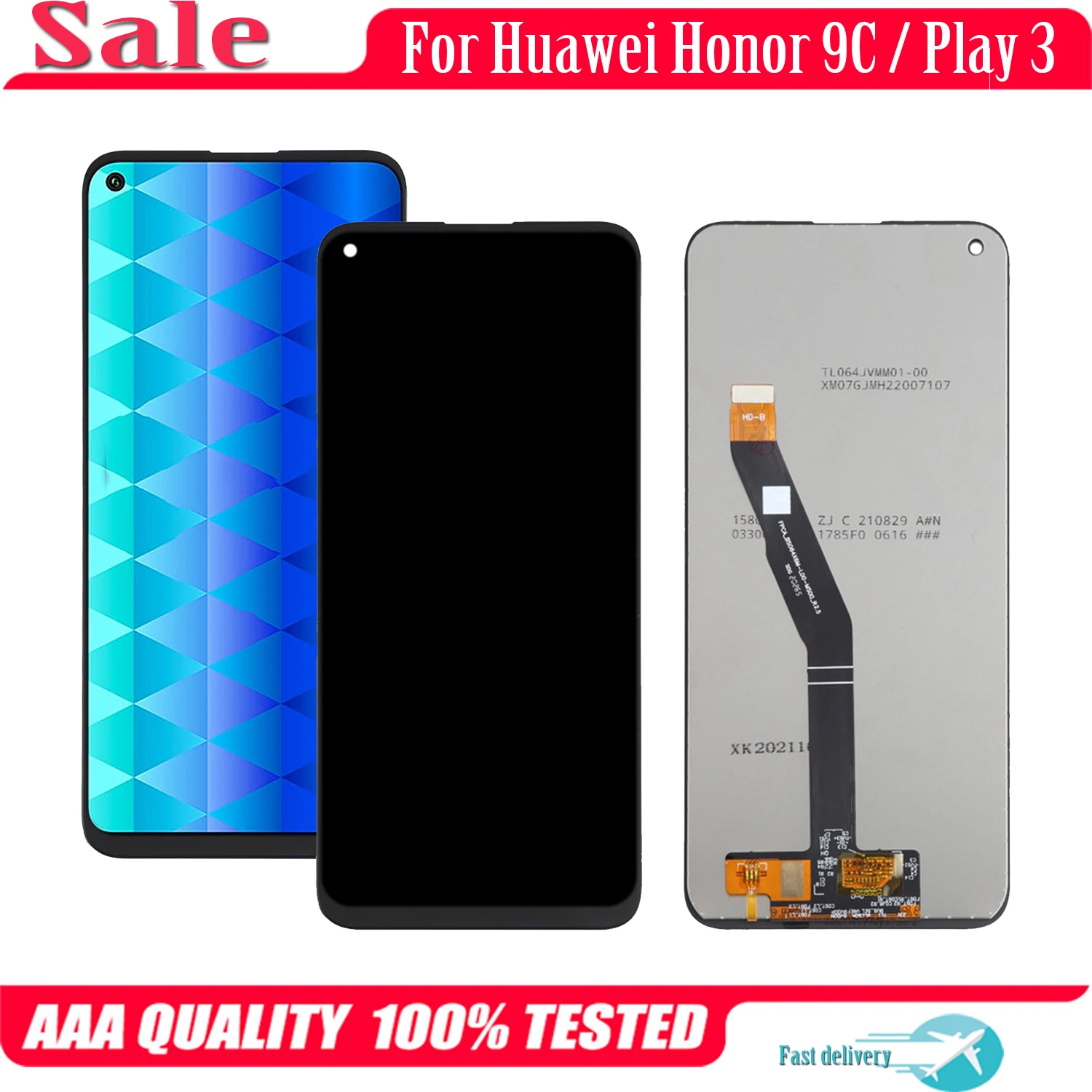 

6.39'' Original For Honor 9C Play3 AKA-L29 ASK-AL00x LCD Display Touch Screen Replacement Digitizer Assembly