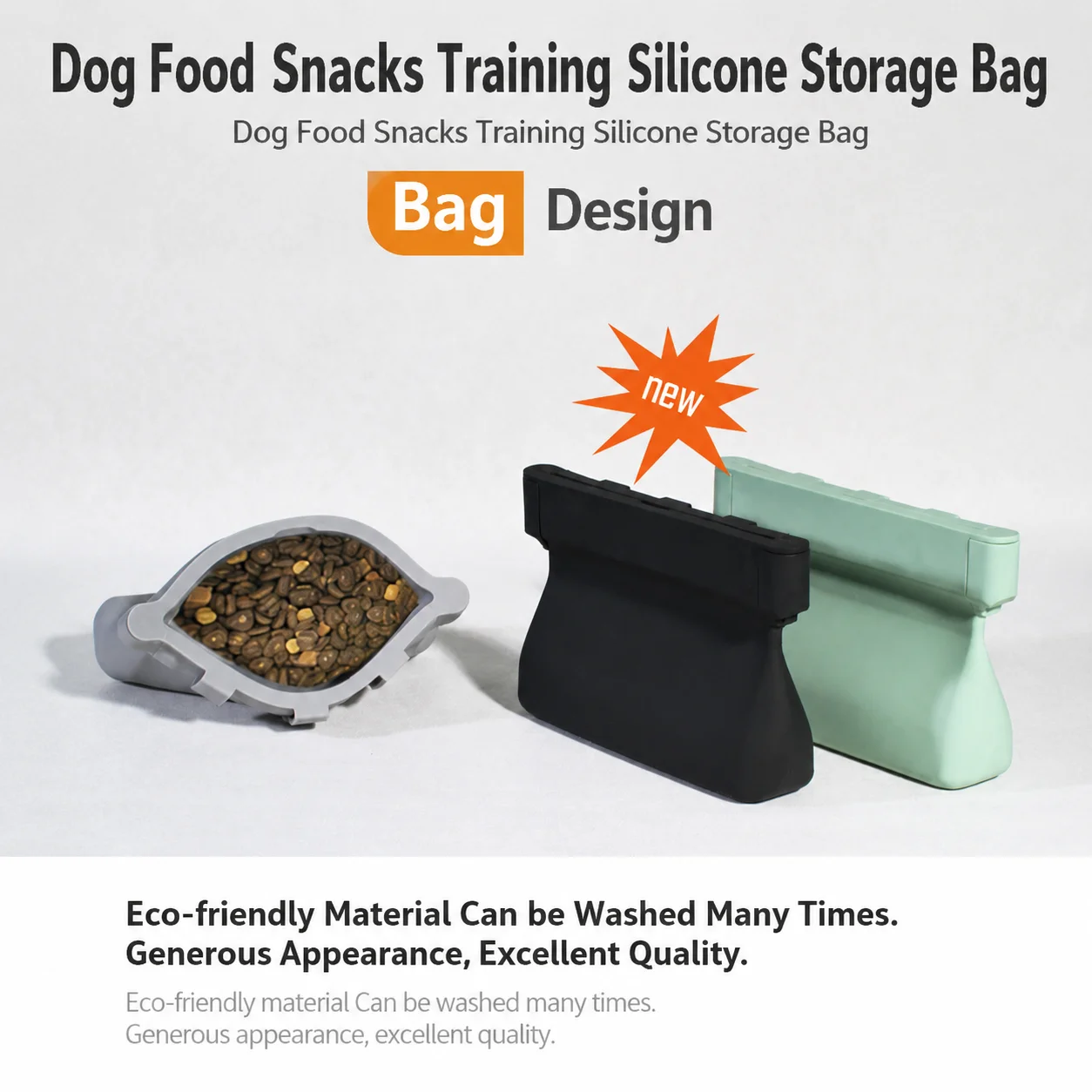 Hundeleckerli-Beutel aus Silikon, Trainingsbeutel mit Magnetverschluss, Gürtelclip, Tragbarer Snack-Behälter, Wasserdicht, Leicht zu Reinigen, BPA-frei – Detail 1