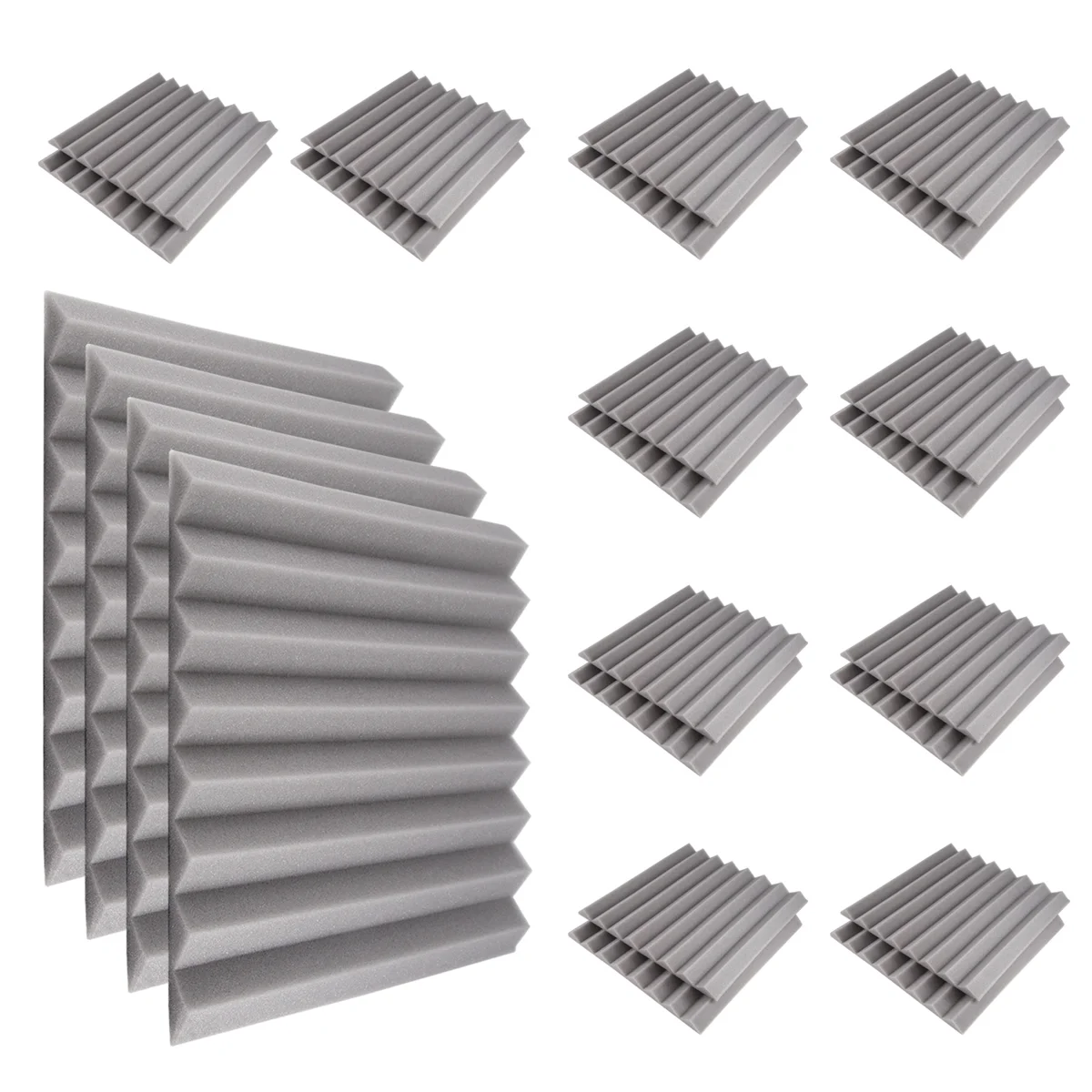 

24Pack 1 Inch X 12 Inch X12 Inch Soundproof Foam Panels Sound Absorbing Insulation for Recording Studio, Gaming Room-AA85