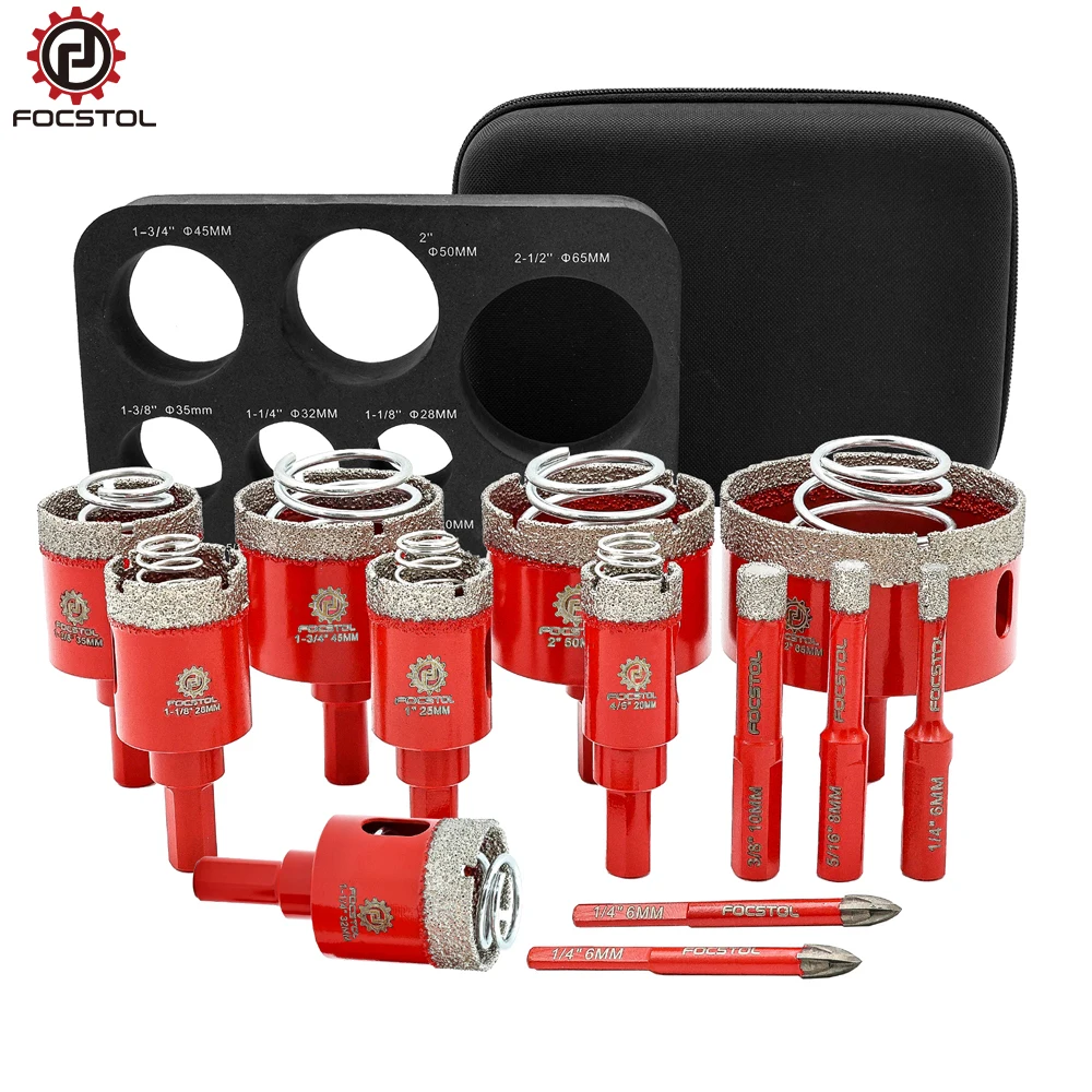 

FOCSTOL Diamond Drill Core Bi with Spring Triangle Shank Hole Drill 6mm Tungsten Carbide Drills Hole Saw Drill Core Bit