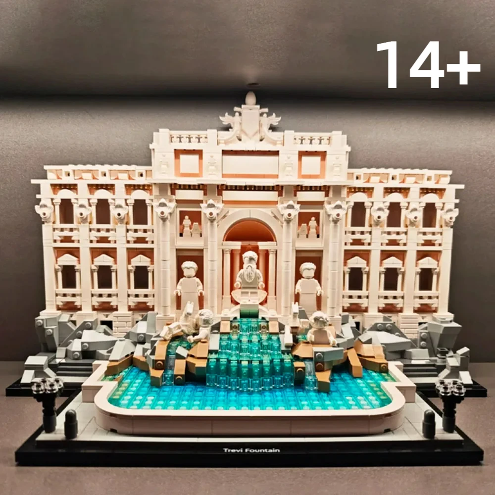 

MOC 1880 шт. Trevi фонтан римской Fontana Di Trevi модель здания мировая архитектура город вид на улицу подарки ﻿ Домашний декор