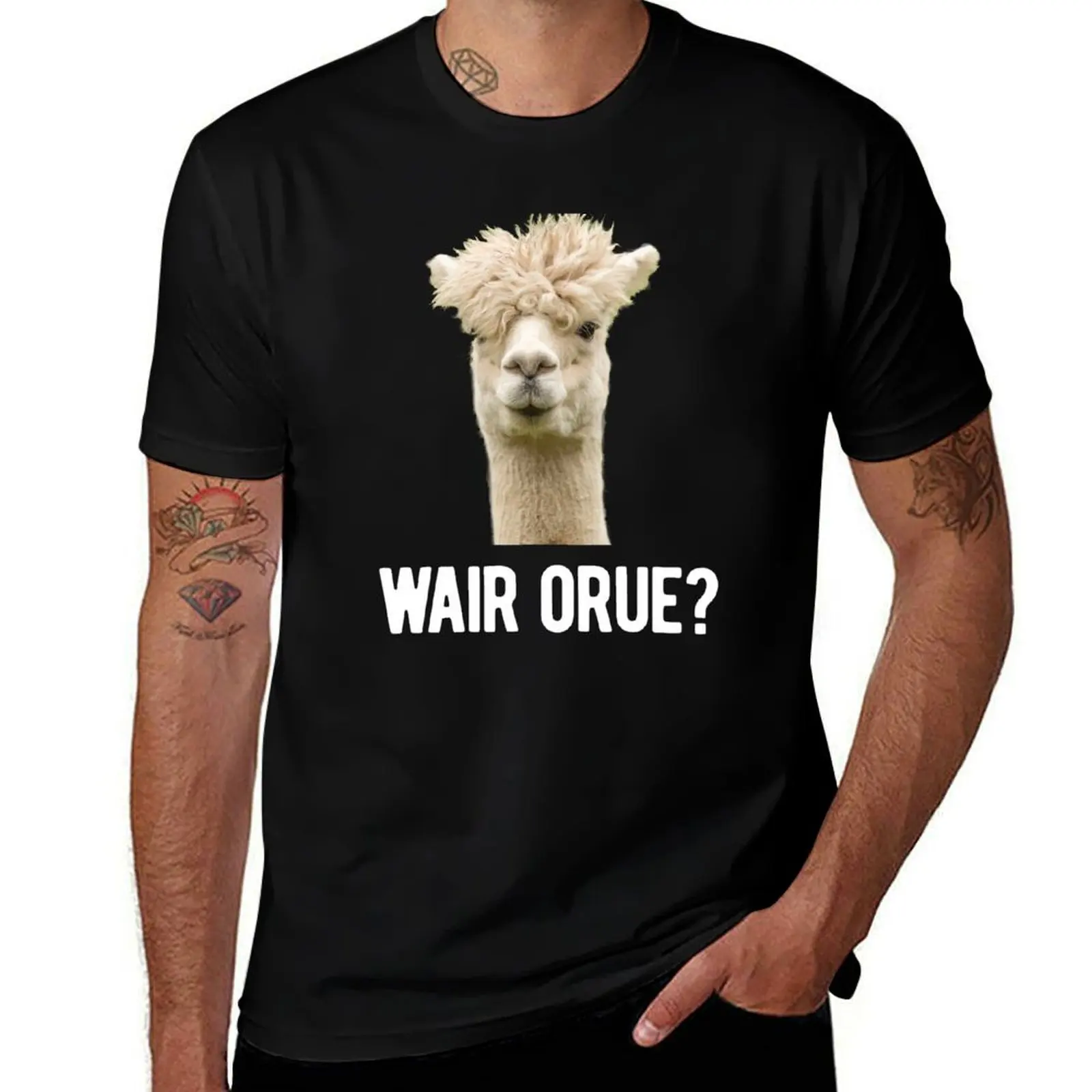 

EMO ALPACA - ПОЖАЛУЙТЕ ОРИЕ Футболка больших размеров, футболки с короткими рукавами, футболки с рисунком, мужская одежда