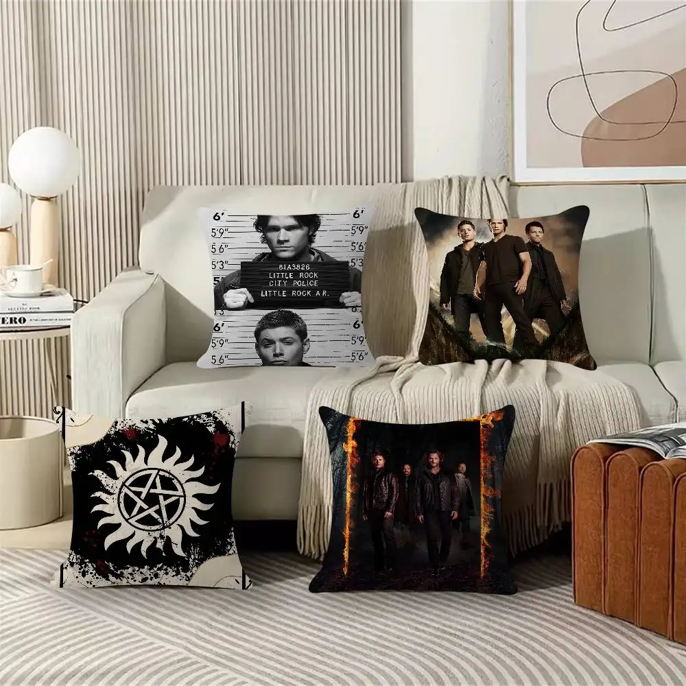 1PC TV Play Series Supernatural Maple Design Cushion Cover H