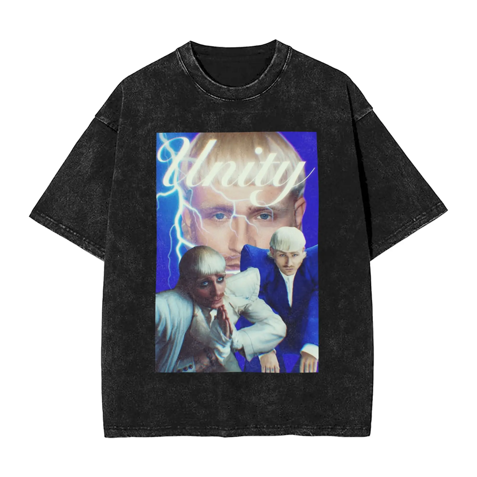 

Joost Klein Europapa Poster Men T Shirt Washed Funny Tees Short Sleeve Crewneck T-Shirts Pure Cotton Printing Tops