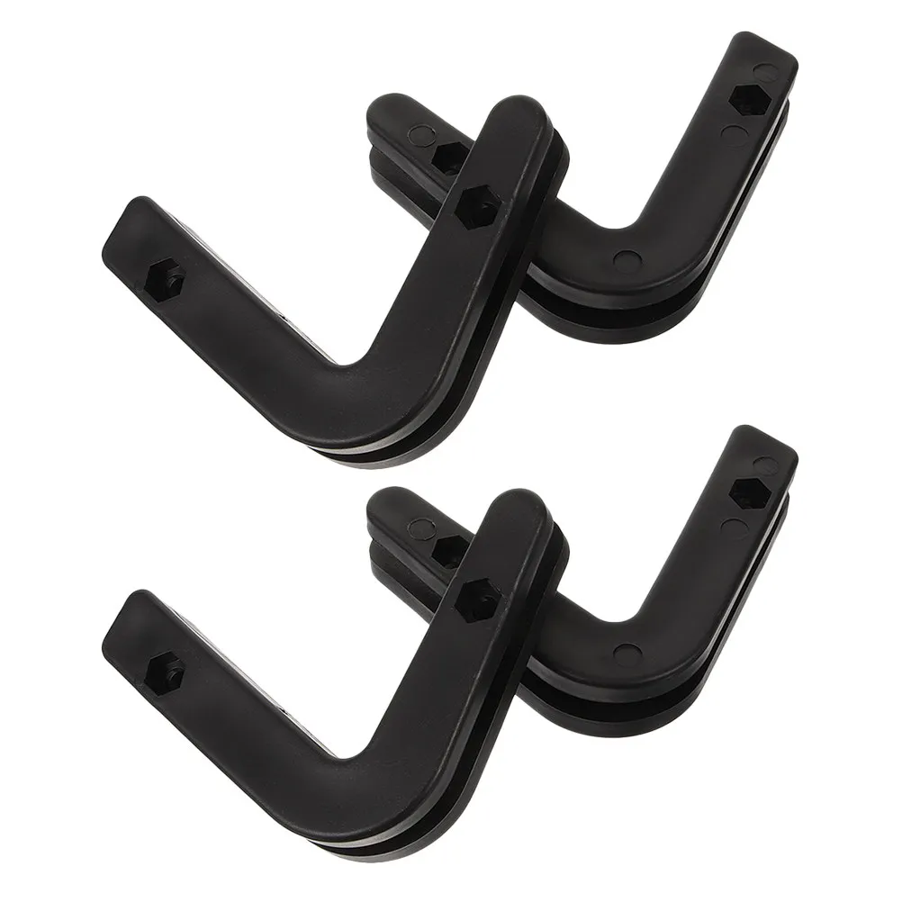 4Pcs Barbell Support Rack Sturdy PP Construction Simple Elegant Design Space Efficient Home Gym Barbell Organizing Rack