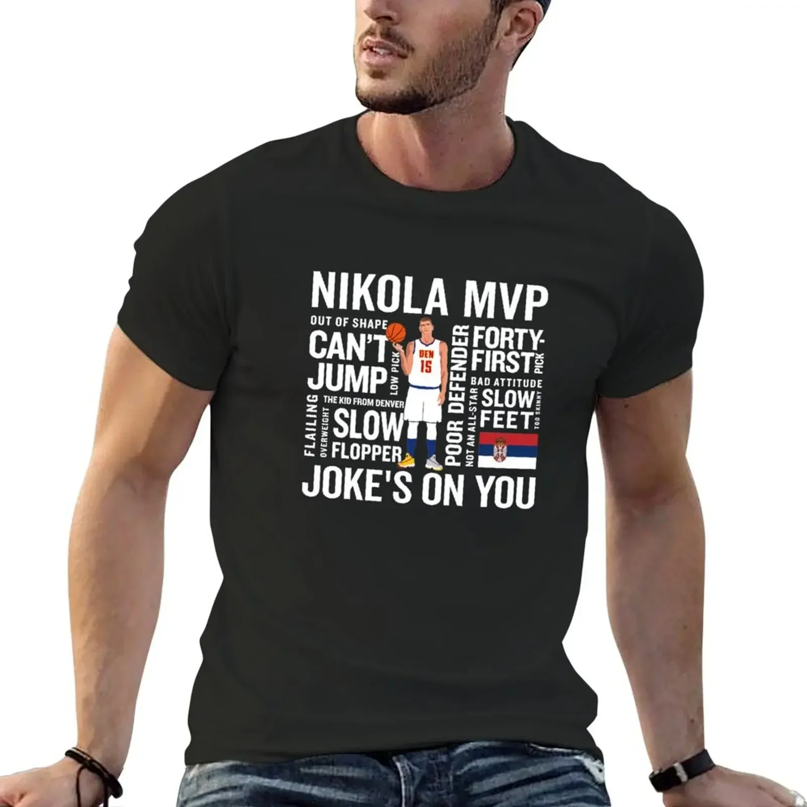 Jokic Mvp Joke&x27;s on You Premium T-Shirt Blouse shirts graphic tees blanks vintage anime shirt shirts men graphic