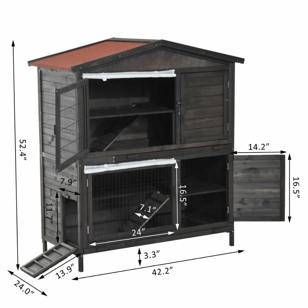 Rabbit Hutch  Small Animal Cage House  Indoor And Outdoor