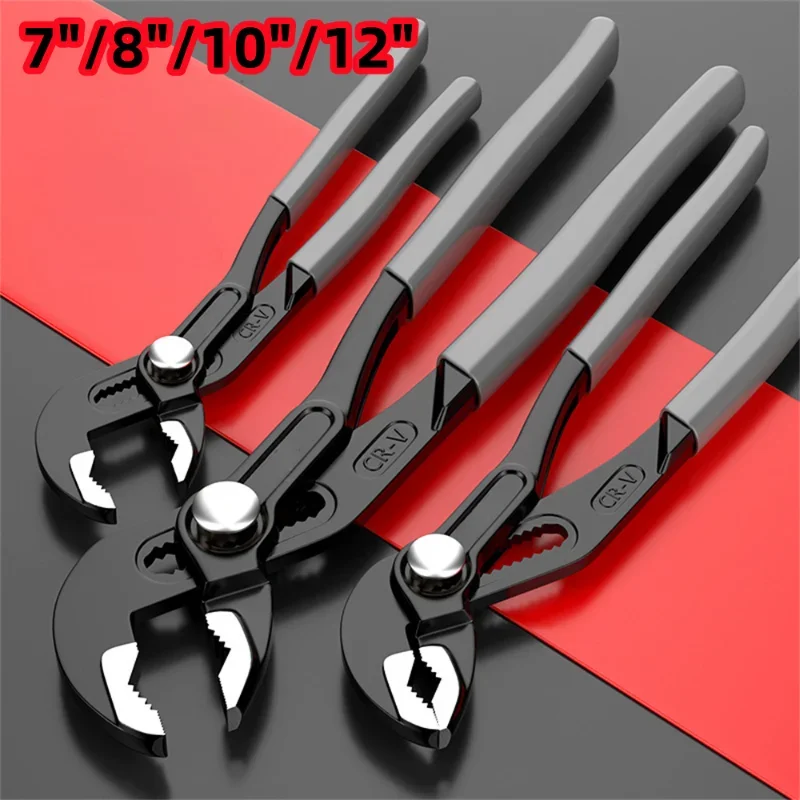 

7"/8"/10"/12" Heavy Duty Quick Pipe Wrenches Large Opening Universal Adjustable Water Pipe Clamp Pliers Hand Tools for Plumber