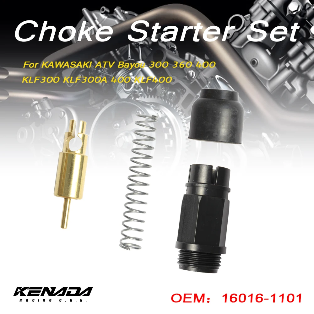 16016-1101 For KAWASAKI ATV Bayou 300 360 400 KLF300 KLF300A 400 KLF400 Carburetor Choke Plunger Starter Set