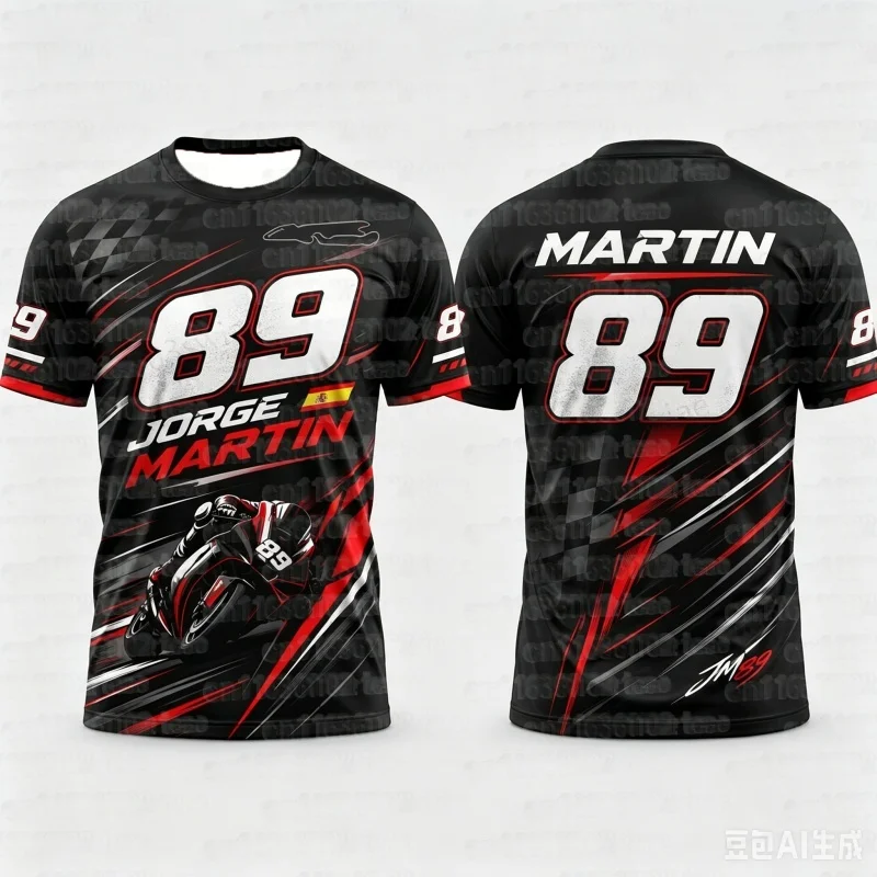 89 Jorge Martin Grafik-T-Shirt Martinator, bedruckt, atmungsaktiv, schnell trocknend, passend für die ganze Familie, lässiges T-Shirt, passend für die ganze Familie – Detail 6