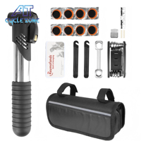 MTB Bike Repair Tool Bag Kits Bicycle Pump Outdoor 16 in 1 Multi-tool Repair Cycling Bike Repair Hexagon Wrench Tire Patch Sets