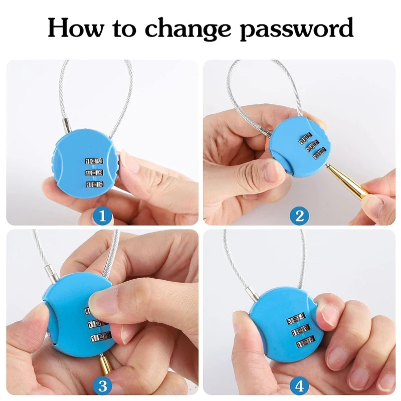 3 Digit Password Combination Padlock Suitcase Luggage Metal Code Lock Mini Coded Keyed Anti-Theft Locks Drawer Lock Hardware