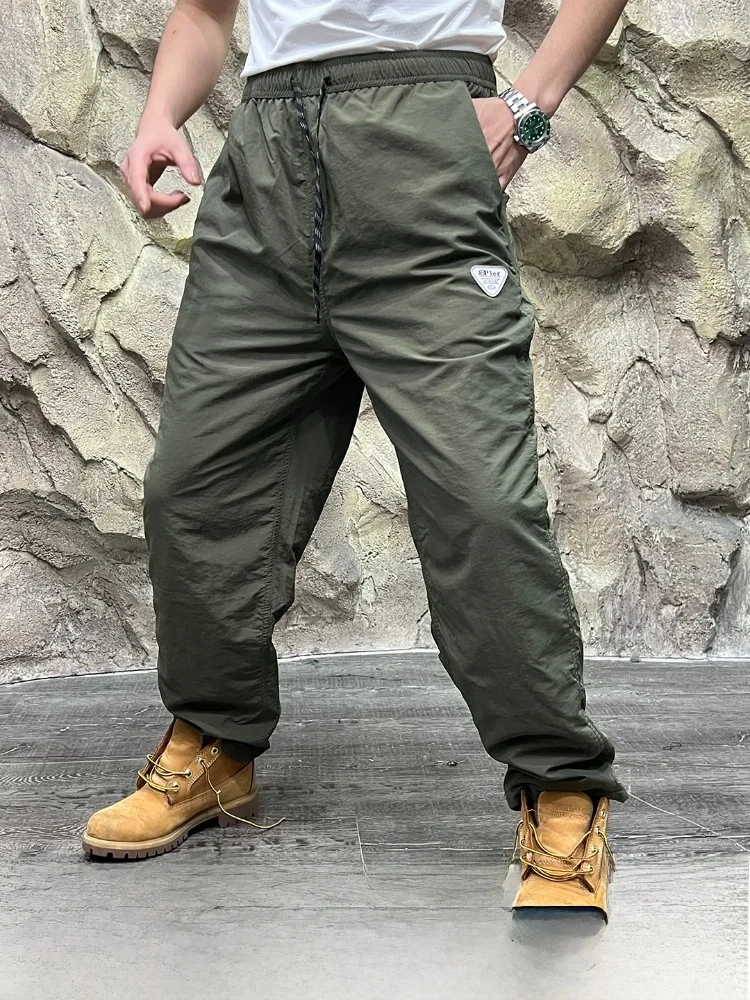 

Мужские утепленные флисом спортивные повседневные брюки для активного отдыха, водонепроницаемые, с сетчатым узором, осенне-зимние, теплые, прямого кроя