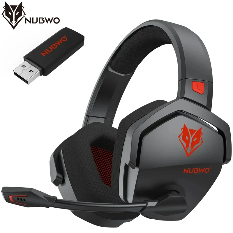 NUBWO G06 double casque sans fil Gamer avec Microphone 2.4GHz Bluetooth 5.3 casque de jeu pour PS5, PS4, PC, Mobile, commutateur