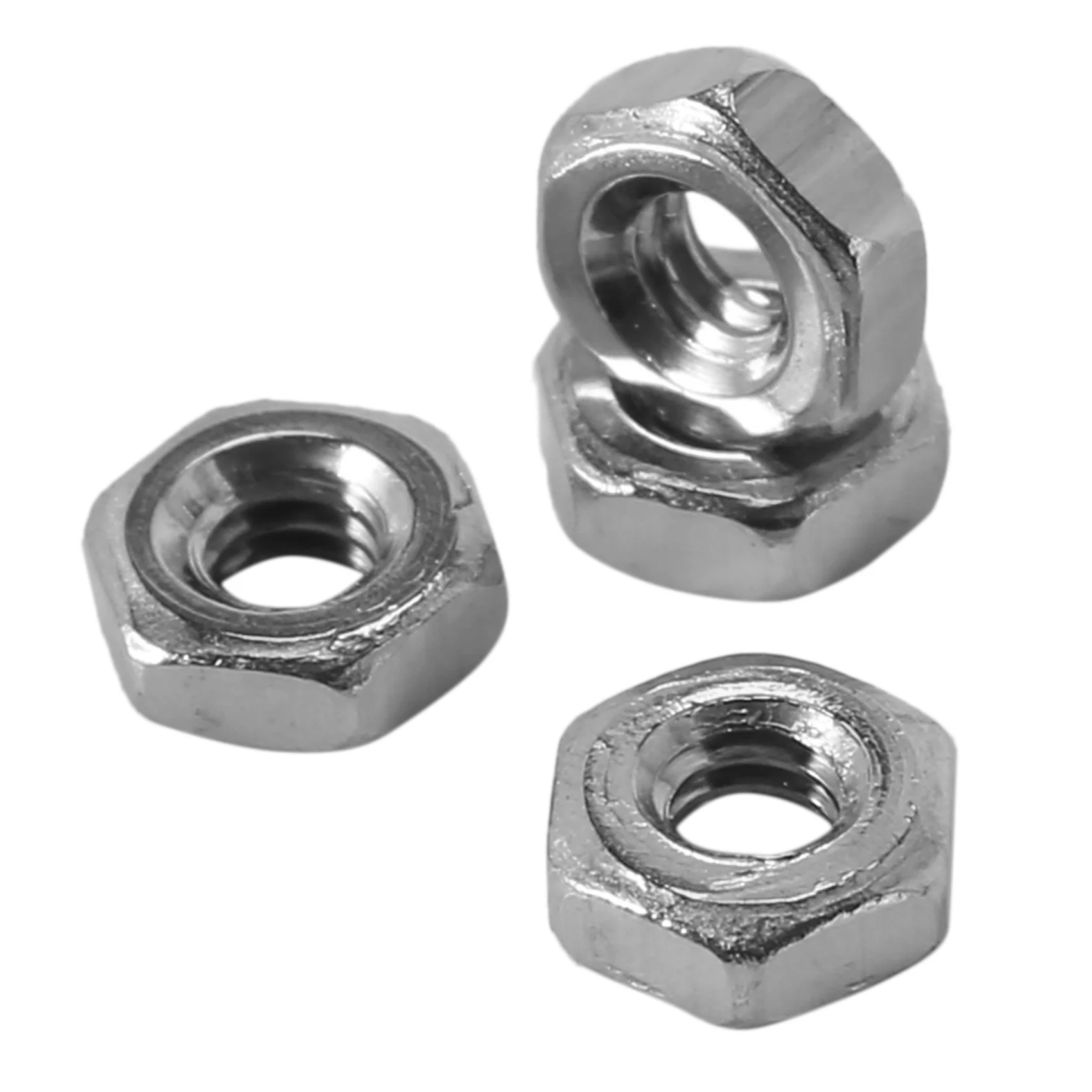 ABZV-Tuercas hexagonales métricas M2 304 sujetador de acero inoxidable DIN934 100 piezas para perno