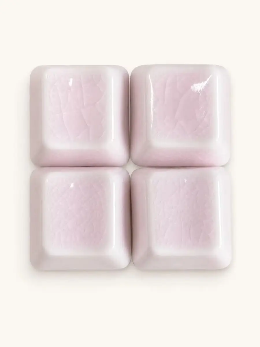Ice Crackle Ceramic Keycaps, 4pcs OEM Profile Blank MX Stem Semi Shine-Through Keys, Multiple Colors, A Row