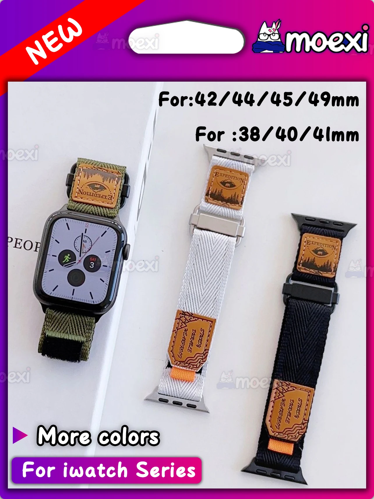 

Nylon Sports Band For HK8 HK9 Pro Max band 40/44mm 42/45mm 49mm Silicone Bracelet DT7 DT8 Ultra Max ZD8 MT8 N8 W59 Watch Ultra2