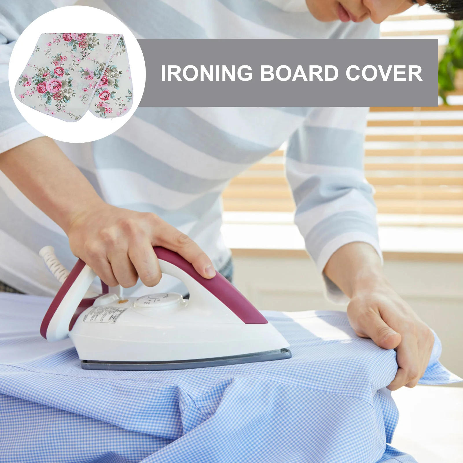 

Ironing Board Cover Heat Resistant Non-Slip Cotton Protector For Home Use Ironing Table Cover Full Coverage Washing