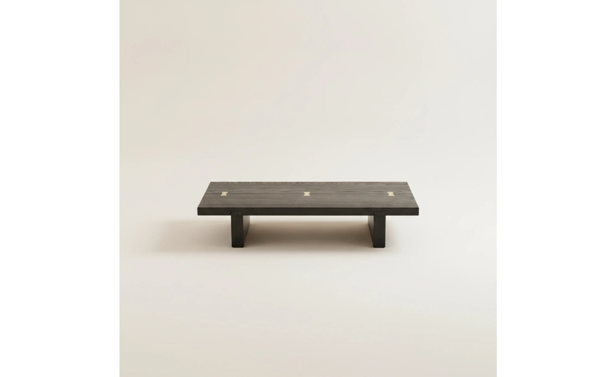 Table with Brass Inlay Wabi-Sabi Low Tea Table Furniture Compact Simple for Small Rooms Table with Brass Inlay Wabi-Sabi Low Tea Table Furniture Compact Simple for Small Rooms