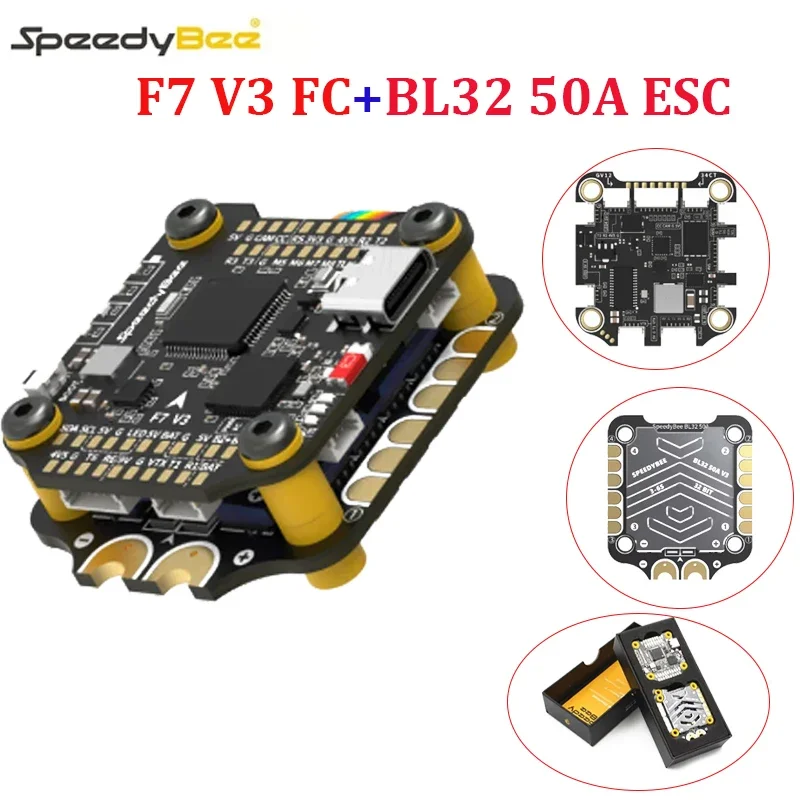 

SpeedyBee F7 V3 BL32 50A 30X30 Stack BMI270 F722 Flight Controller BLHELI32 50A 4in1 ESC 3-6S for FPV Freestyle Drones DIY Parts