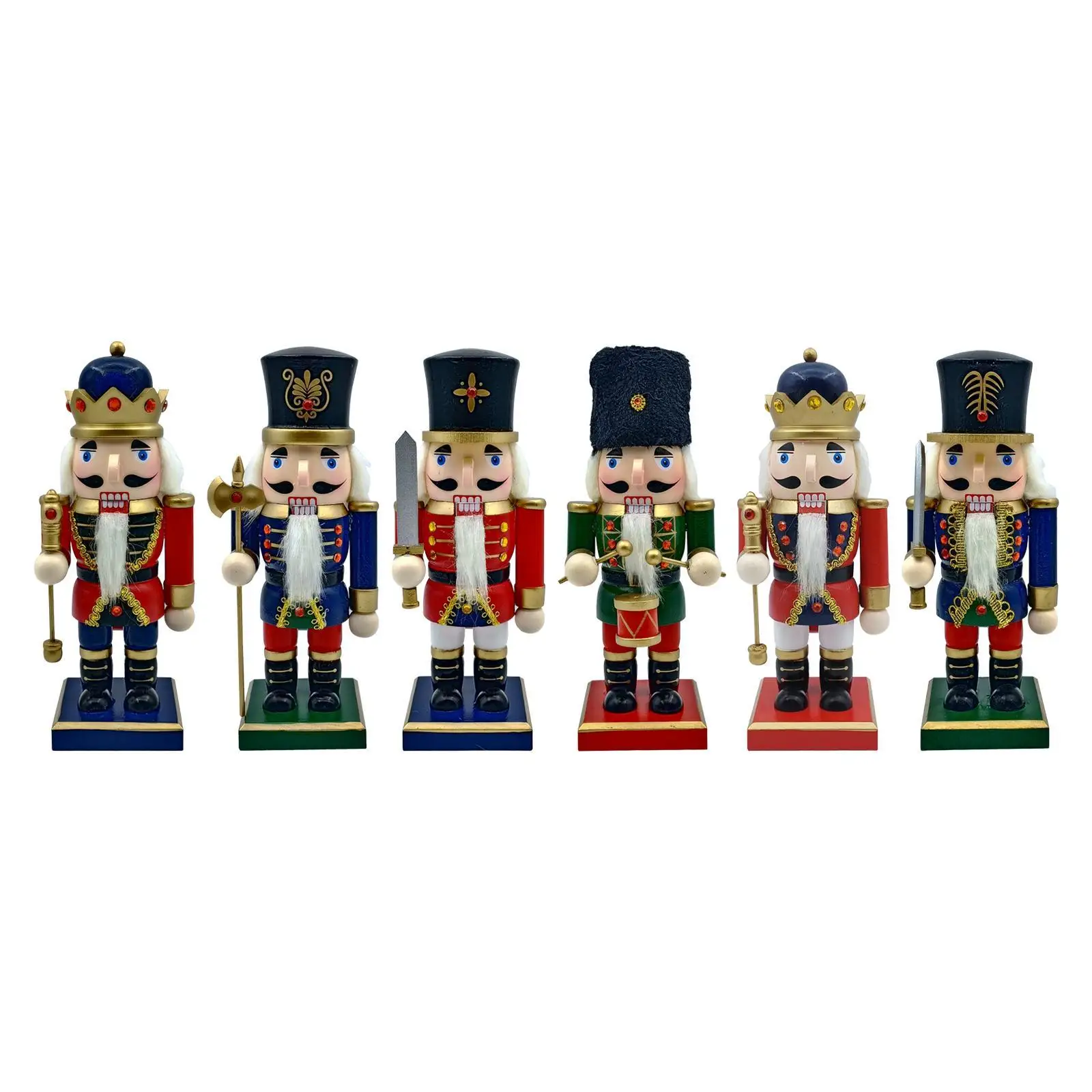 

Wooden Nutcracker Ornament Height 23M Festive Collectible Nutcracker for Living Room Shelves Festival Christmas Tree Fireplace