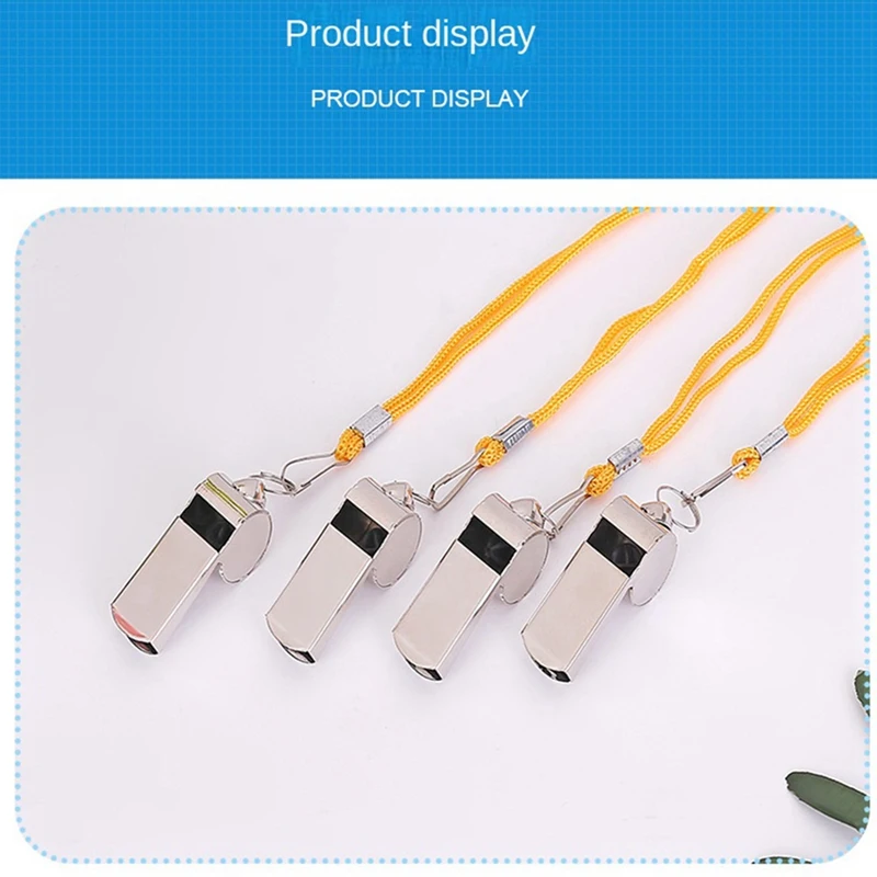 Long Mouth Stainless Steel Whistle Referee Whistle Metal Whistle Stainless Steel Whistle Sports Whistle Sports Supplies