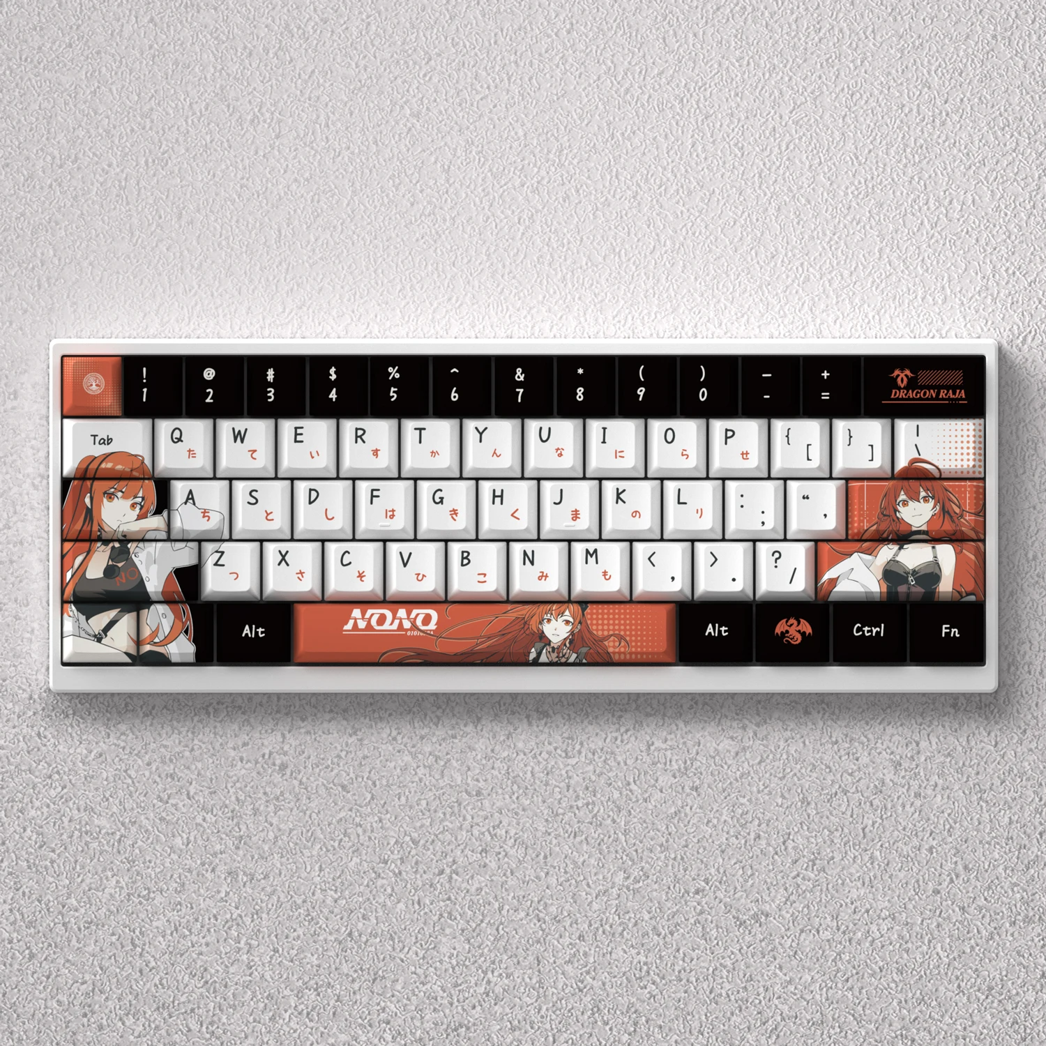 Anime Keycaps Dragon Raja Nono 73/98 Keys PBT Dye Sublimation Cherry Backlight for Mechanical Keyboard Mad 60he 68he Game PC