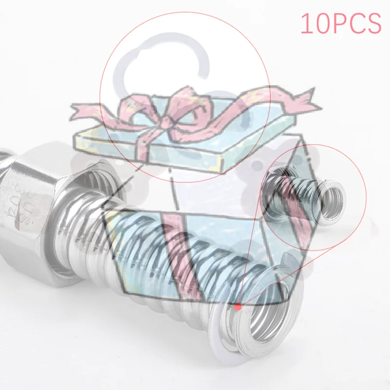 【CCA】10pcs Segment Rings Solar Tube Stainless Steel Corrugated Pipe DN16 DN20 DN25 DN32 Union Nut Solar Power Supplies Home DIY
