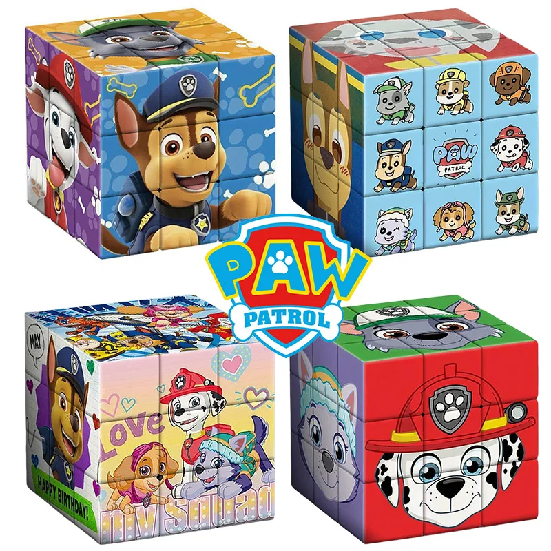 3x3 Paw Patrol Magic Cubes Speed Puzzle Professional Cubo Magico Toys Cartoon Birthday Christmas Gifts for Children Speed Cube