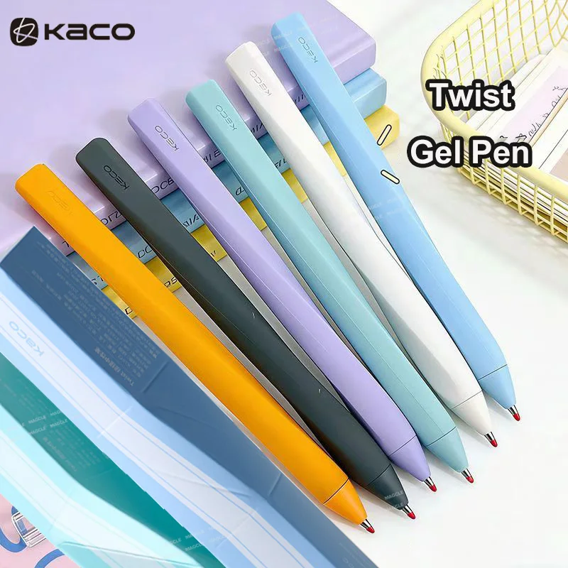 Kaco 1pc Gel Pen Retractable Double Ball Tip Soft Silicone B