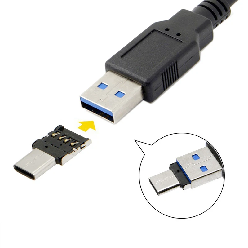Adaptador Micro USB a USB OTG tipo c, convertidor de Cable de datos tipo c para Xiaomi, Huawei, Samsung, ratón, unidad Flash