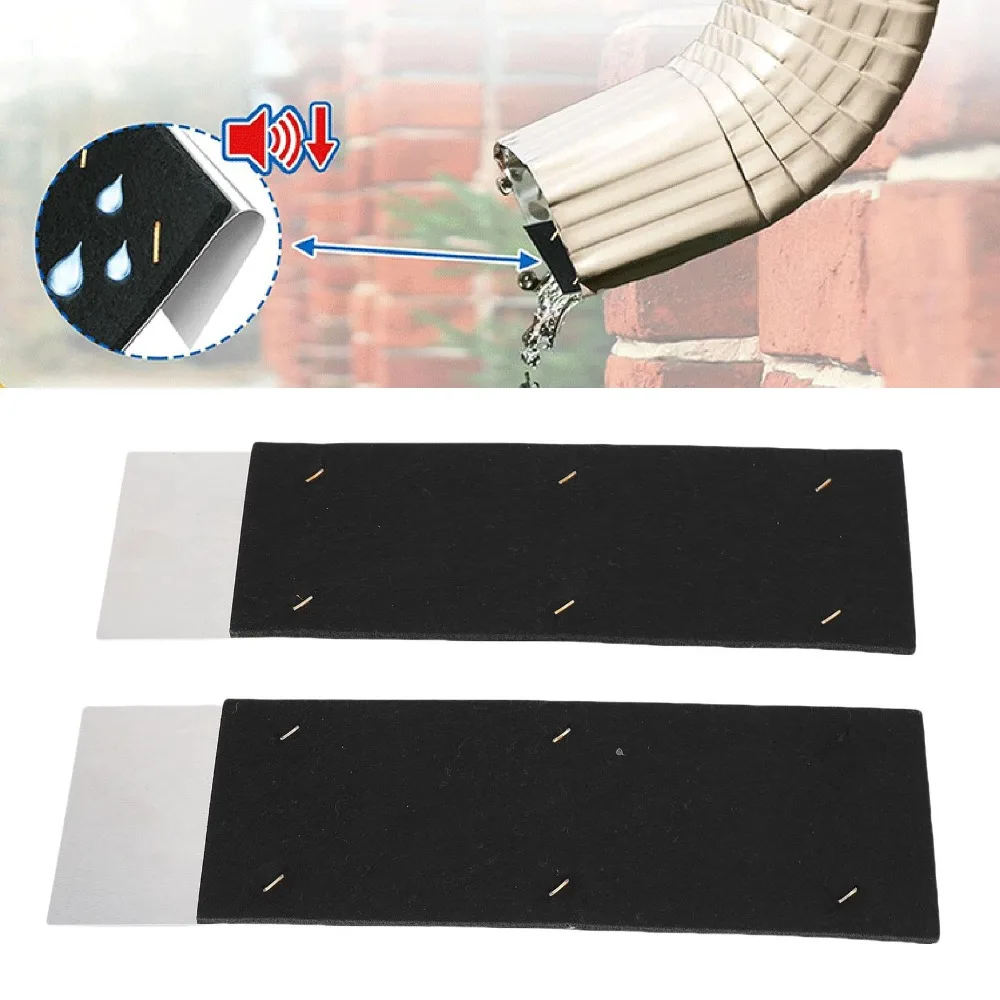 2 PCS Portable Adjustable Gutter Noise Dampener 3.5 X 11.8 inch Soundproof Rain Gutter Downspout Outdoor