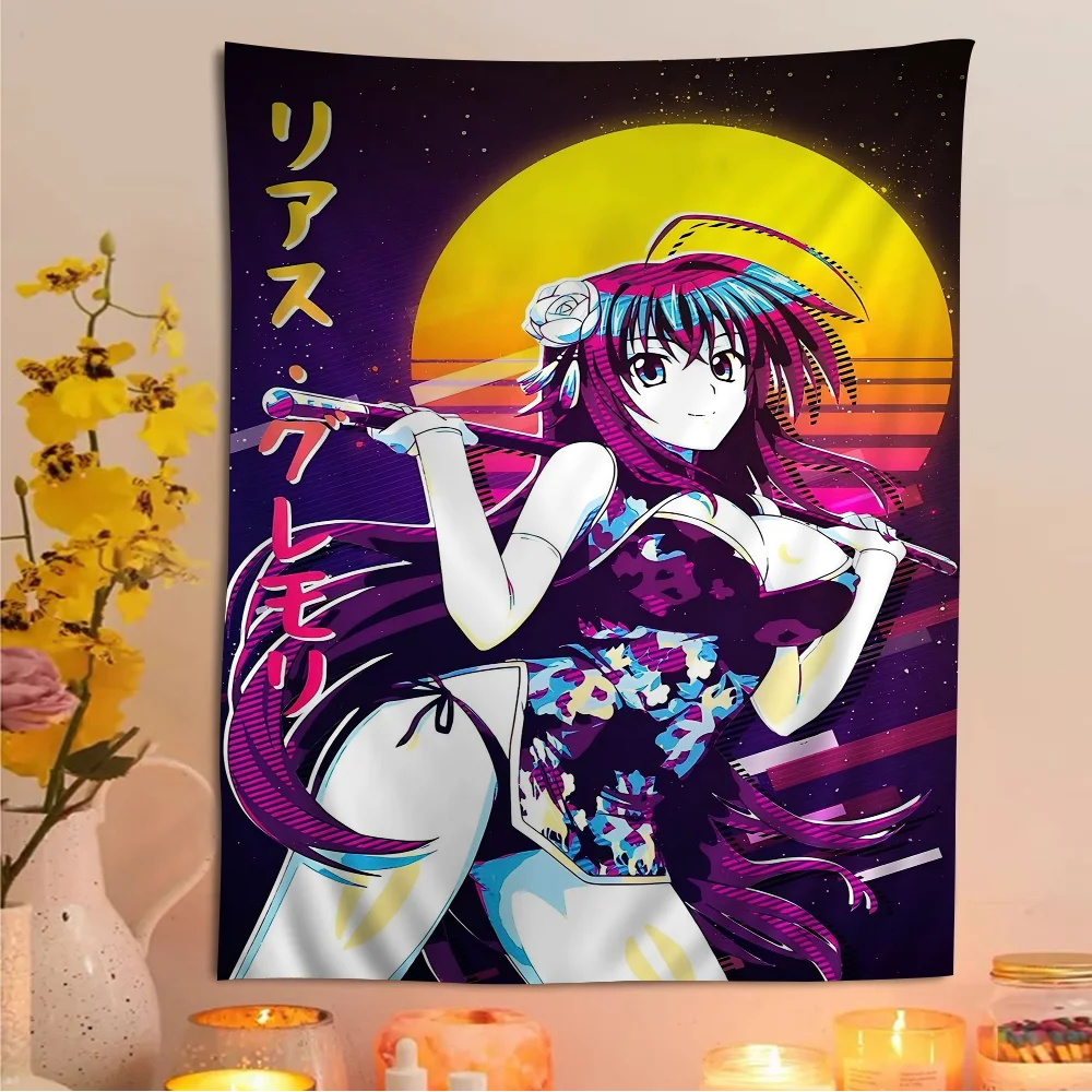 Anime High S-school DXD Cartoon Tapestry Art Science Fiction Room Home Decor Art Home Decor