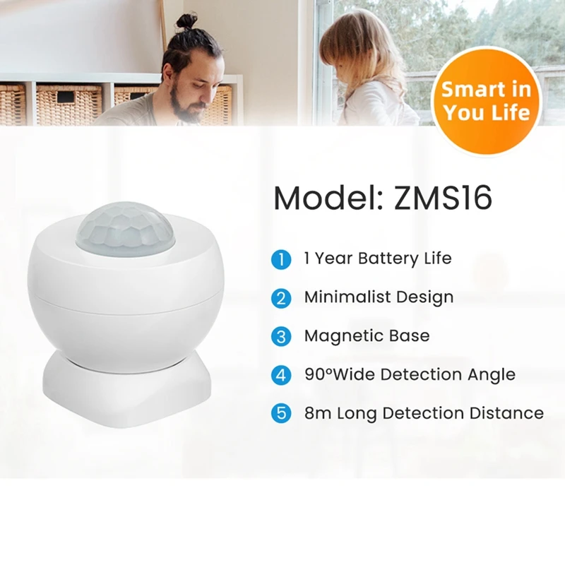 Graffiti Zigbee Sensor Smart Body Infrared PIR Sensor APP Wireless Remote Control Portable Convenient Practical Sensor