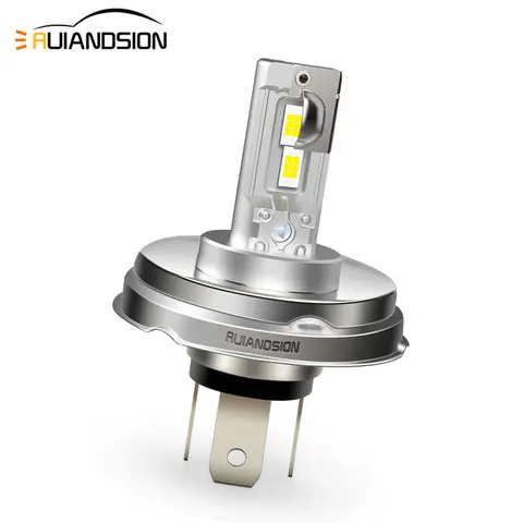 RUIANDSION P45T LED 12-18V 22W No-polarity Bulb White Hi/Lo Beam 4000LM Bulb Motorcycle Headlight for 12V Scooter Moped ATV UTV