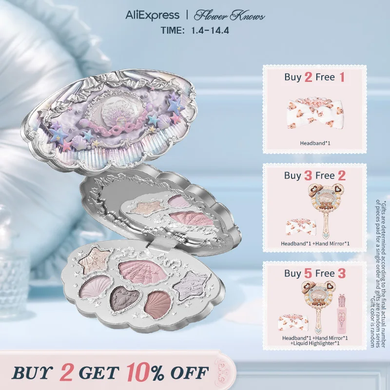 Flower Knows Shell's Jewel Collection 6-Color Makeup Palette