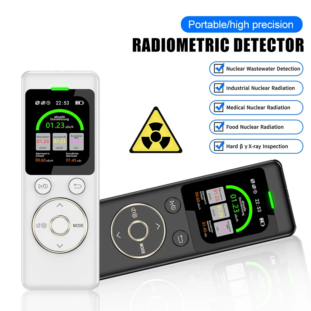 

Geiger Counter High Precision Nuclear Radiation Detector 2" Color Display X-ray Beta Gamma Detector Geiger Counter Dosimeter