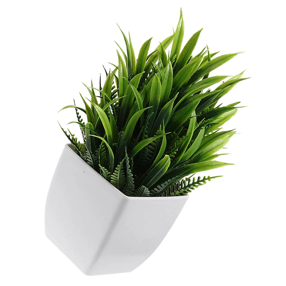 

Artificial Potted Plant Fake Plants Small Bathroom Shelves Decor Pp for Home Indoor