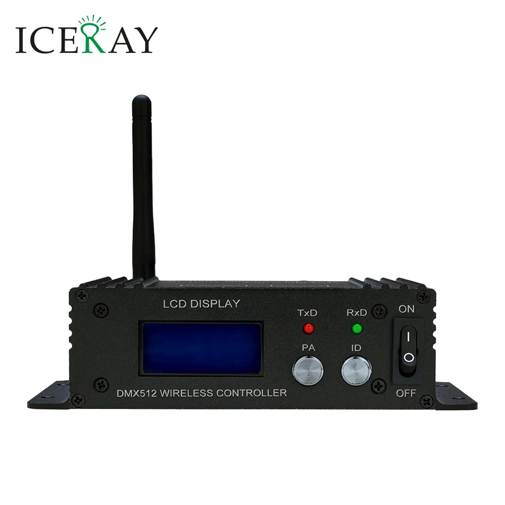 

2.4G Wireless DMX 512 Controller Transmitter Receiver LCD Display Power Adjustable Repeater Lighting Controller Repeater