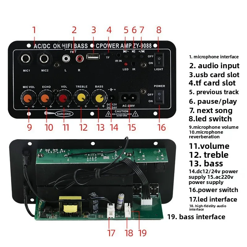 جديد مربع الرقص المزدوج ميكروفون كاريوكي مضخم الصوت مكبر كهربائي مجلس المحمولة بلوتوث سيارة محمولة مع تردد قابل للتعديل