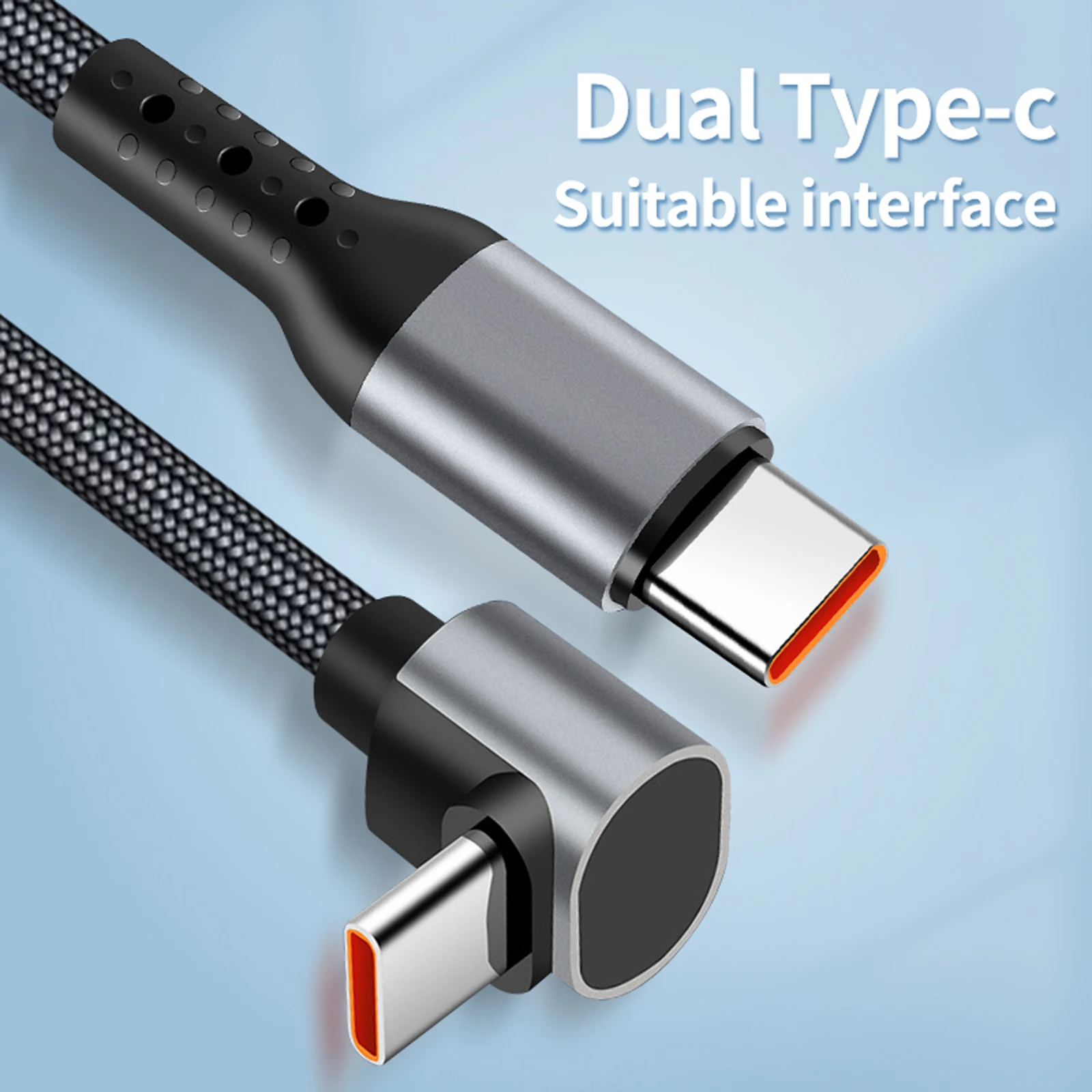 สายชาร์จ USB C แบบสั้นเป็น Type C, สายชาร์จเร็วแบบถักไนลอน PD สำหรับ iPhone 17/16 ซีรีส์, MacBook, Samsung Galaxy S25/S24