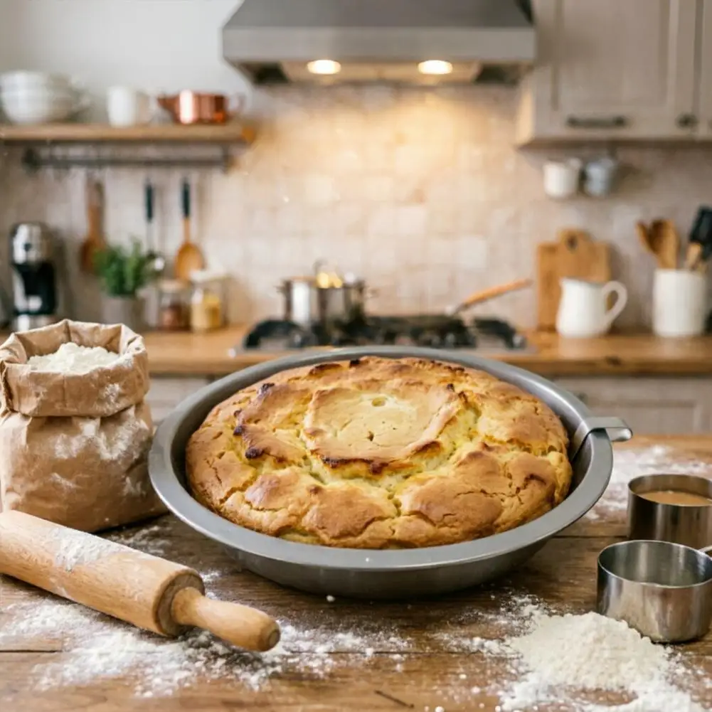 Carbon Steel Baking Pan 9 Inch Round Cake Pan with Swivel Blade Carbon Steel Non-stick Baking Mold Leak-proof Design 360°