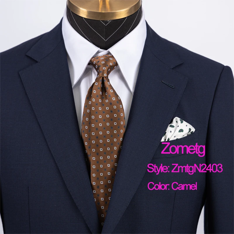 

9cm Ties for Mens tie Business Necktie Men's Tie Fashion Neck Ties Wedding Ties Best Men Tie Father Ties Brown Neckties Zometg