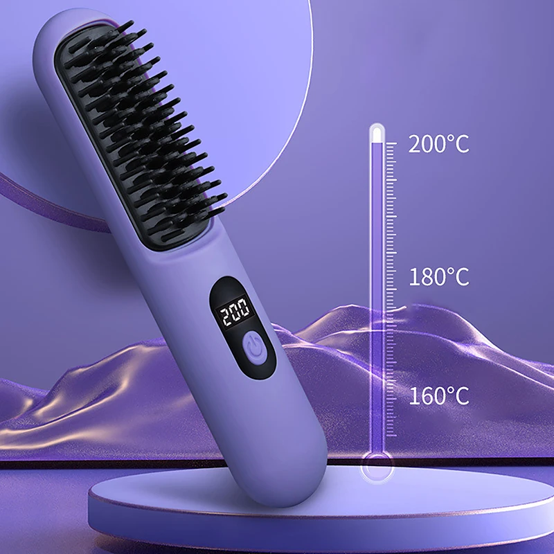 

1PCS Negative Ion Hair Straightening Comb Easy To Carry Straight Hair Not Harmful To Hair Curling And Straightening