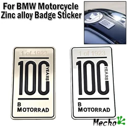 Motorcycle Accessories 100 Years Zinc alloy Badge Sticker Trim For BMW R18 R9T R12 RnineT S1000RR XR R R1200GS LC R1250GS F750GS