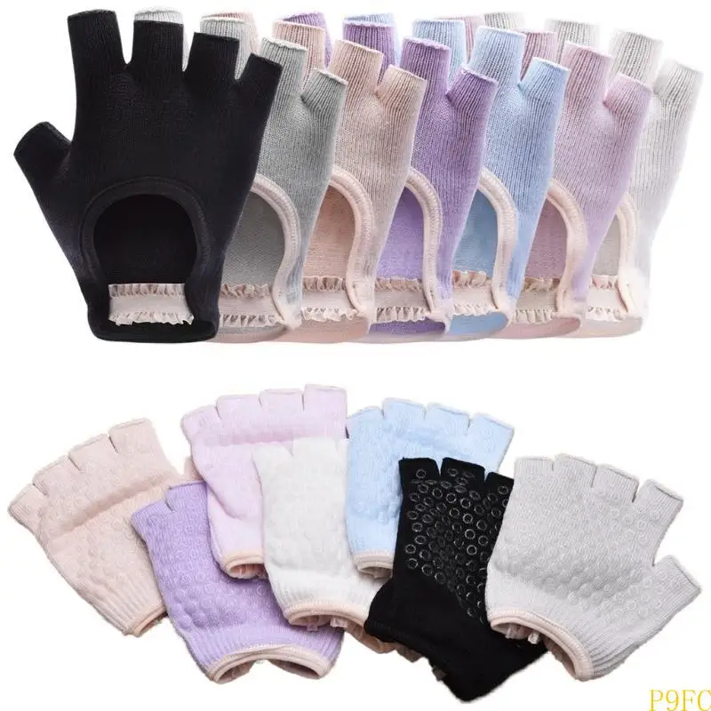 

P9FC Pilates Gloves Training Gloves Half Finger Gloves Sports Gloves Fitness Gloves