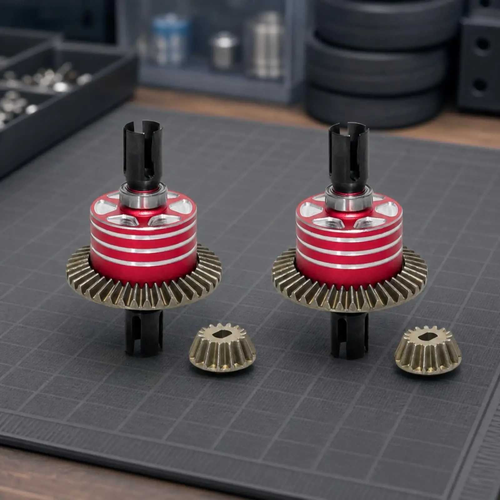 RC Car Diff Gear 39T Alloy Bevel Differential Set for 1/10 Scale Chassis Parts and Accessories