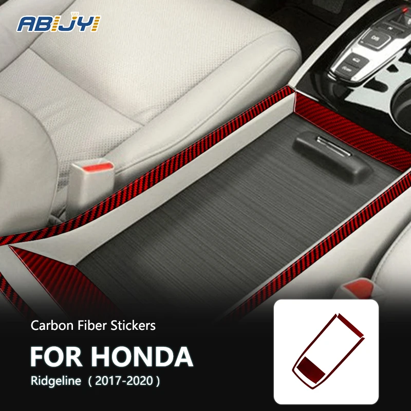 

Carbon Fiber Floor Console Frame Stickers Decorative For Honda Ridgeline 2017 2018 2019 2020 Car Interior Accessories