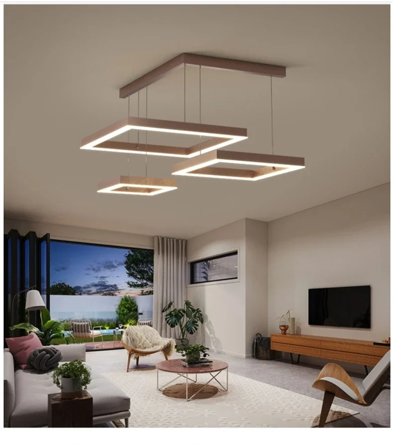 Black Coffee Simple LED Chandelier