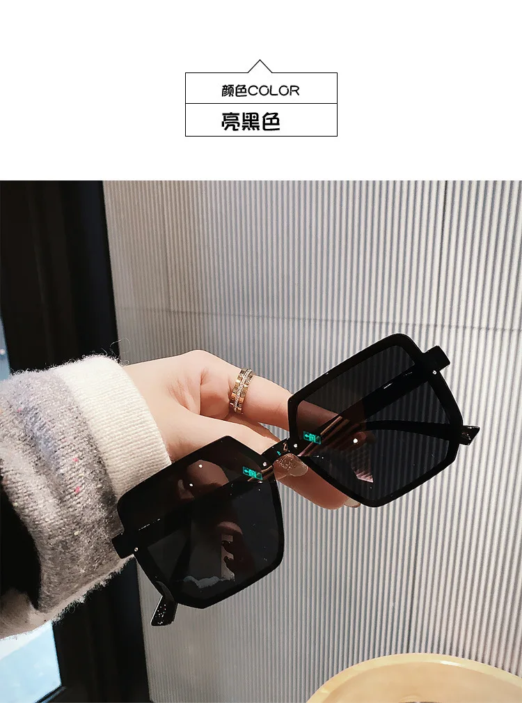 Große Rahmen Vintage Sonnenbrille Frauen Männer Marke Quadrat Sonnenbrille Retro Brillen Goggle für Männlich Weiblich Polygon Sonnenbrille ﻿ ﻿ – Detail 1